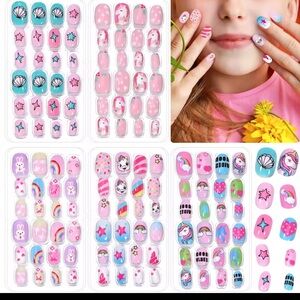 120 Kids Random pieces press on nails